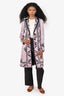 Etro Black/Pink/White Silk Paisley Print Blazer Dress Size 40