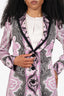 Etro Black/Pink/White Silk Paisley Print Blazer Dress Size 40