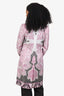 Etro Black/Pink/White Silk Paisley Print Blazer Dress Size 40