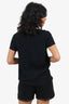 Kenzo Black Criss-cross Cut-out Short Sleeve Top Size 36