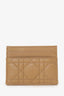 Christian Dior 2023 Brown Cannage Calfskin Dior Caro Freesia Card Holder