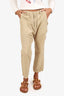 Nili Lotan Beige Cotton/Linen Raw Hem Cargo Pants Size 0