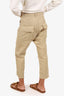 Nili Lotan Beige Cotton/Linen Raw Hem Cargo Pants Size 0