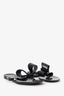 Valentino Black Rubber Bow Thong Sandals Size 35