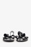 Valentino Black Rubber Bow Thong Sandals Size 35