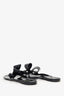 Valentino Black Rubber Bow Thong Sandals Size 35