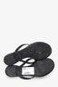 Valentino Black Rubber Bow Thong Sandals Size 35
