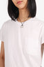 Hermès White Embroidered Pocket T-Shirt Size 38