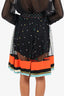 Mary Katrantzou Black/Multicolour Polka Dot Pom Pom Mini Skirt Size 4