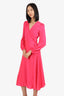 Milly Pink Gina Midi Wrap Dress Size 0