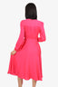 Milly Pink Gina Midi Wrap Dress Size 0