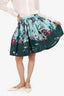 Moncler Green/Multicolour Nylon 'Gonna' Floral Print Mini Skirt Size 40