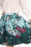 Moncler Green/Multicolour Nylon 'Gonna' Floral Print Mini Skirt Size 40