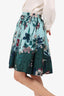 Moncler Green/Multicolour Nylon 'Gonna' Floral Print Mini Skirt Size 40