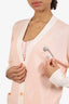 Sonia Rykiel Pink/White Safe Pin Cardigan Estimated Size M