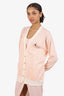 Sonia Rykiel Pink/White Safe Pin Cardigan Estimated Size M