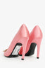 Roger Vivier Pink Satin Crystal Buckle 'Trompette' Heels Size 36