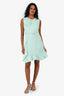 Giambattista Valli Mint Green Ruffle Sleeveless Dress Size S