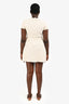 Valentino Cream Knit Flower Embroidered Dress Size M