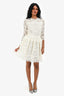 Alexander McQueen White Lace A-Line Dress Size 40