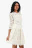 Alexander McQueen White Lace A-Line Dress Size 40