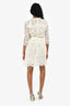 Alexander McQueen White Lace A-Line Dress Size 40