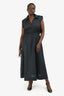 Rag & Bone Black Cotton Poplin 'Joan' Midi Dress Size XL