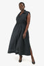 Rag & Bone Black Cotton Poplin 'Joan' Midi Dress Size XL