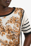 Etro Beige/Black Silk Floral Tunic Dress Size 48