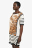Etro Beige/Black Silk Floral Tunic Dress Size 48