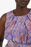 Etro Purple Printed Silk Sleeveless Dress Size 44