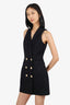 Balmain Black Sleeveless Blazer Dress Size 40