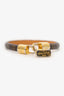Louis Vuitton Monogram Canvas Gold Tone Alma Charm Bracelet