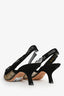 Christian Dior Black Polka Dot Mesh J'Adior Slingback Heels Size 36.5
