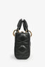 Christian Dior 2021 Black Cannage Leather Mini 'Lady D-Joy' Top Handle with Strap