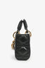 Christian Dior 2021 Black Cannage Leather Mini 'Lady D-Joy' Top Handle with Strap