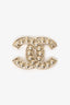 Pre-Loved Chanel™ Light Gold Tone CC Pearl Brooch