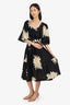 Horses Atelier Black/Multicolour  Floral Print Belted Dress Size 2