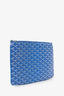 Goyard Blue Goyardine Senat MM Pouch 'As Is'