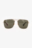 Gucci Gold Frame Black Lens Aviator Sunglasses