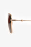 Gucci Gold Frame Black Lens Aviator Sunglasses