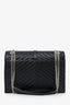 Saint Laurent Black Chevron Leather Large Envelope Bag