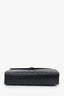 Saint Laurent Black Chevron Leather Large Envelope Bag