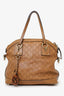 Gucci Brown Guccissima Medium Top Handle Bag With Strap