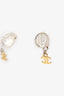 Pre-Loved Chanel™ 1997 Gold/Silver Tone Mademoiselle Coin CC Dangle Clip-on Earrings
