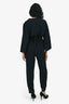 Iro Black Belted Long Sleeve Romper Size 36