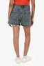 Agolde Black Denim Distressed Shorts Size 27