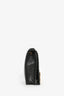 Moschino Black Leather Logo Flap Bag with Chain