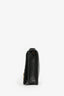 Moschino Black Leather Logo Flap Bag with Chain