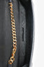 Moschino Black Leather Logo Flap Bag with Chain